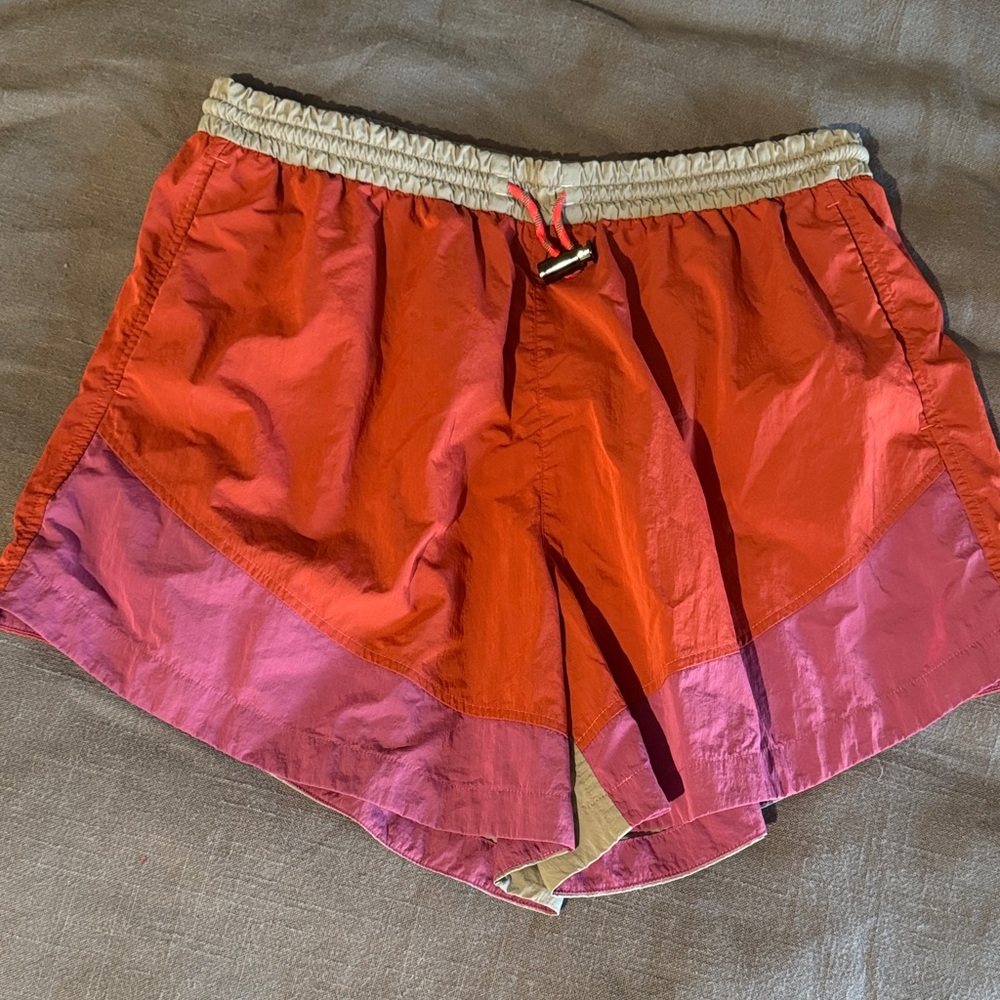 Red and Pink Athletic Shorts
